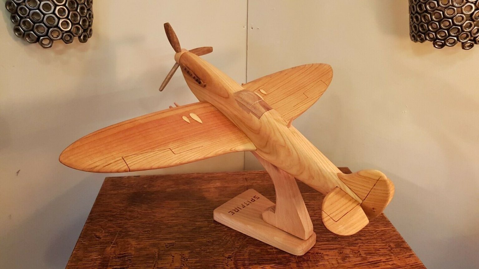 Wooden Spitfire WWII Plane Model – The Bunker Art Gallery