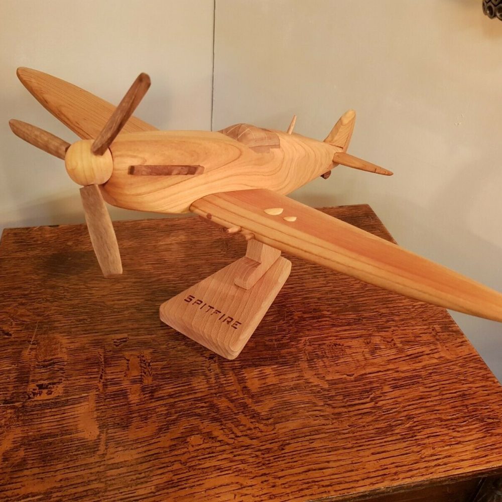 Wooden Spitfire WWII Plane Model – The Bunker Art Gallery